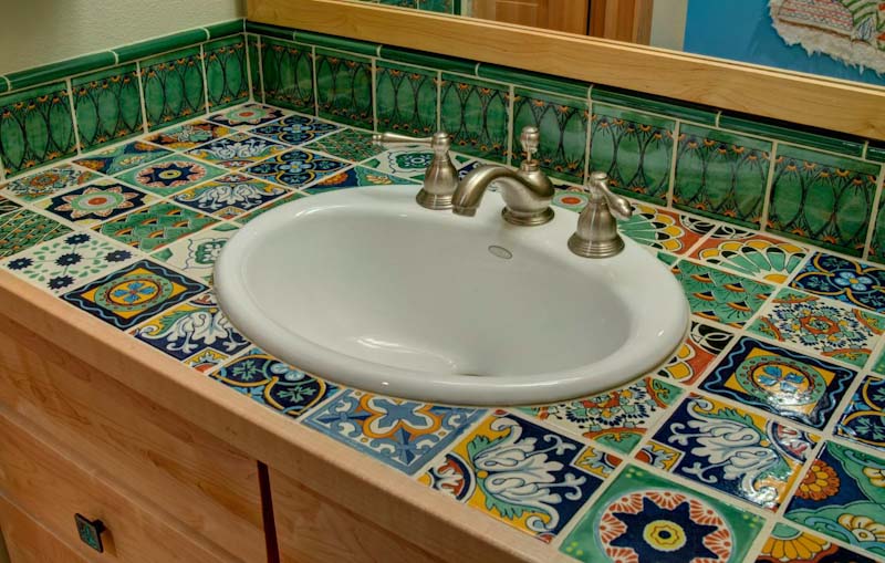 tile bathroom countertop